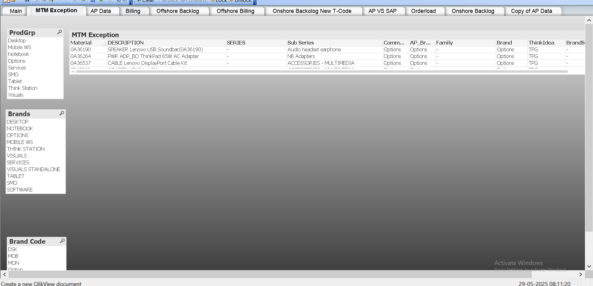 MTM Master File Update
