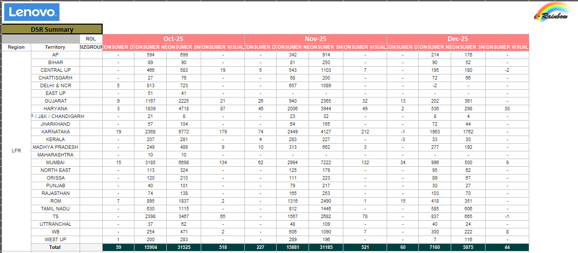 Consumer Sell Out DSR