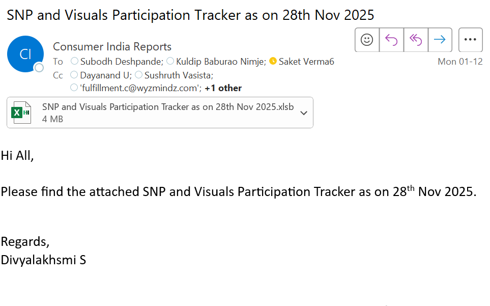 SNP VISUAL & PARTICIPATION TRACKER